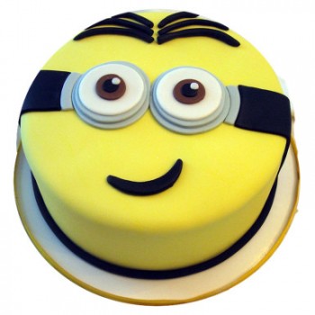 Minion Smiling Fondant shape cake 